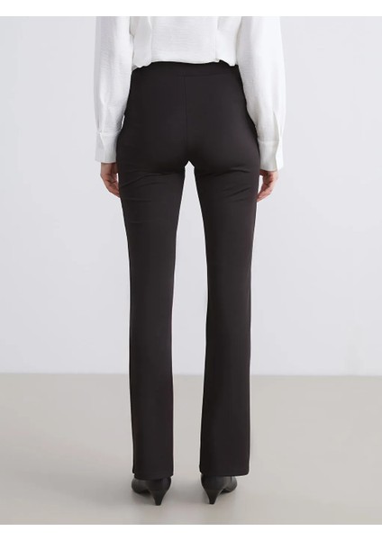 Lcw Eco Siyah Beli Lastikli Ispanyol Paça Kadın Tayt Pantolon fırsatları