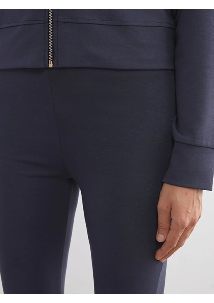 Lcw Vision Lacivert Beli Lastikli Ispanyol Paça Kadın Tayt modelleri