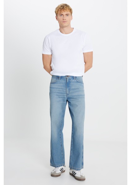 %100 Pamuk Loose Fit Rahat Kesim Cepli Jean Kot Denim Pantolon