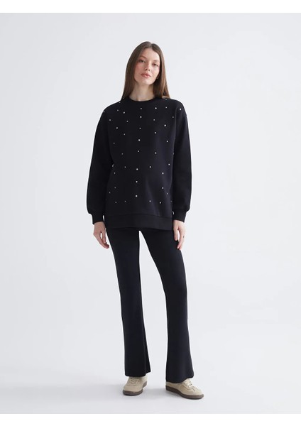 Lcwaıkıkı Maternity Siyah Karın Panelli Ispanyol Paça Hamile Tayt