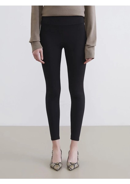 Xsıde Siyah Yüksek Bel Kadın Tayt