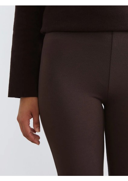 Lcw Vision Kahverengi Beli Lastikli Kadın Tayt Pantolon modelleri