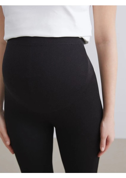 Lcw Comfort Siyah Beli Lastikli Ispanyol Paça Kadın Tayt fırsatları