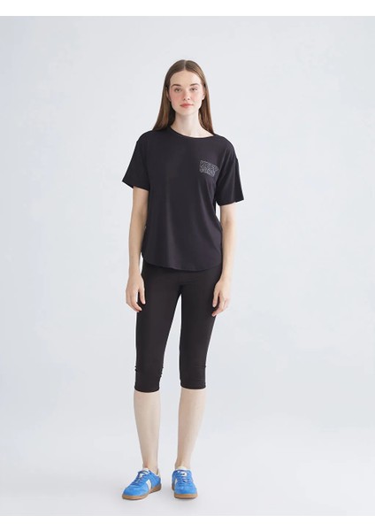 Lcw Eco Siyah Beli Lastikli Kadın Tayt