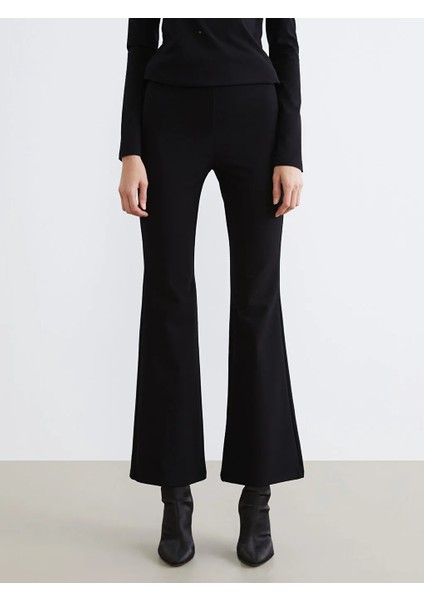 Lcw Vision Siyah Yüksek Bel Ispanyol Paça Kadın Tayt Pantolon fiyatları
