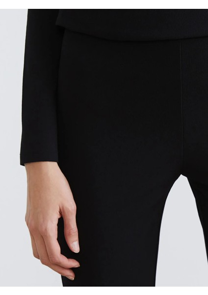 Lcw Vision Siyah Yüksek Bel Ispanyol Paça Kadın Tayt Pantolon modelleri