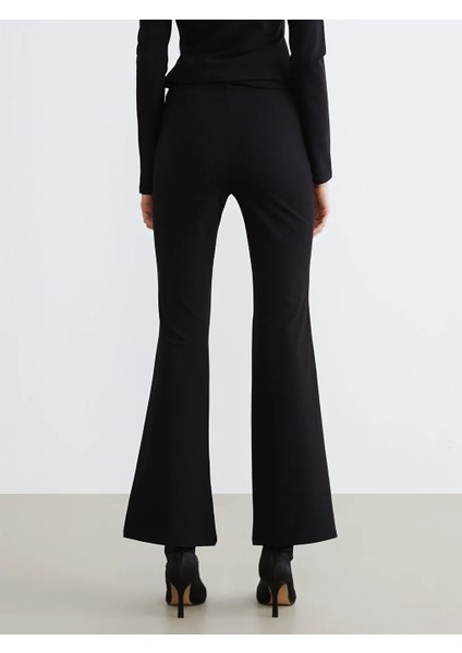 Lcw Vision Siyah Yüksek Bel Ispanyol Paça Kadın Tayt Pantolon fırsatları