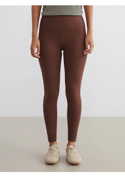 Koor Sport Kahverengi Beli Lastikli Kadın Spor Tayt fiyatları