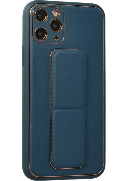 iPhone 11 Pro Kılıf Coco Deri Standlı Kapak - Mavi fiyatları