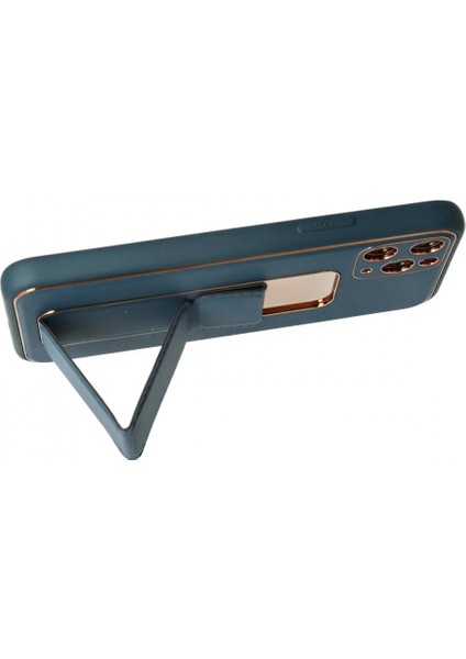 iPhone 11 Pro Kılıf Coco Deri Standlı Kapak - Mavi modelleri