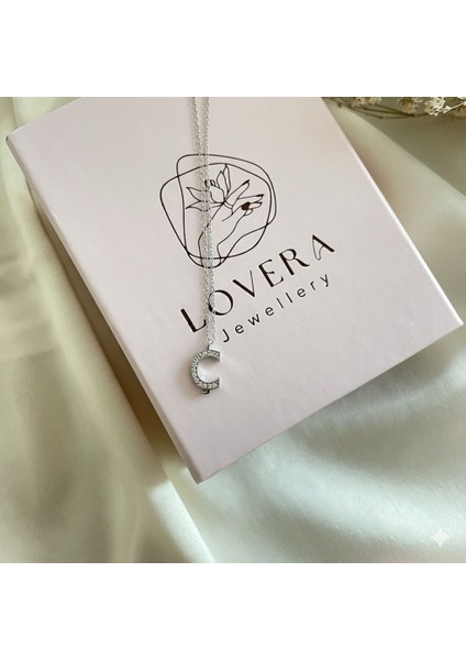 925 Ayar Gümüş Ç Harfli Kolye | Kadın Zarif Hediyelik Takı Şık Doğum Günü Hediyesi