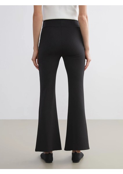 Lcwaıkıkı Maternity Siyah Karın Panelli Ispanyol Paça Hamile Tayt Pantolon fırsatları