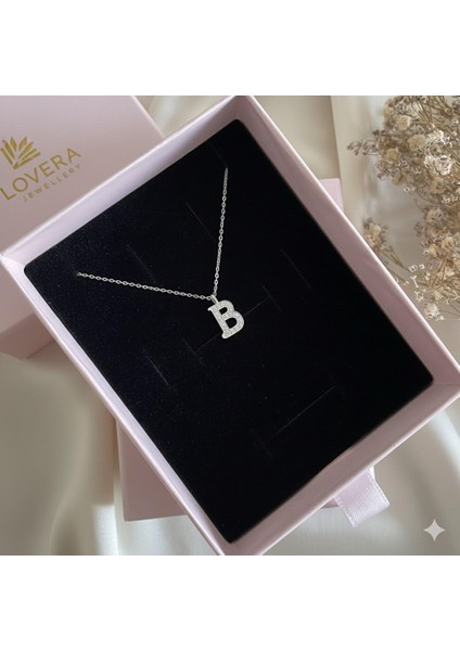925 Ayar Gümüş B Harfli Kolye | Kadın Zarif Hediyelik Takı Şık Doğum Günü Hediyesi