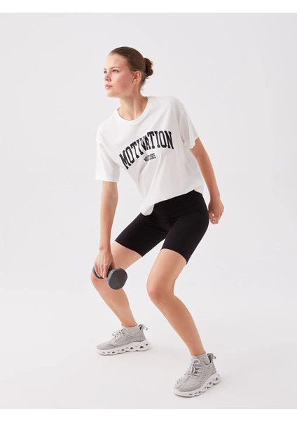 Xsıde Actıve Siyah Kadın Beli Lastikli Ekstra Dar Fit Düz Şort Tayt