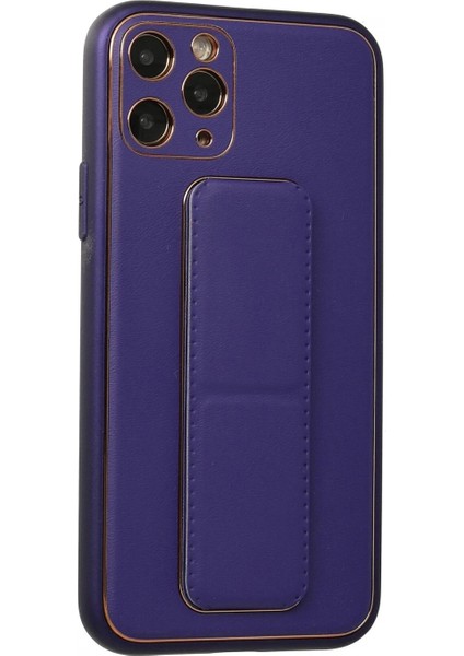 iPhone 11 Pro Kılıf Coco Deri Standlı Kapak - Mor fiyatları