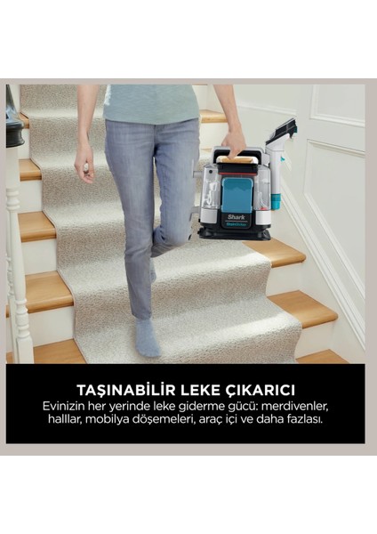 Ninja Kolay Taşınabilir Halı ve Koltuk Temizleme Makinesi Beyaz