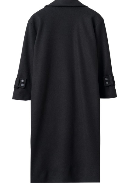 Linea Apoletli Uzun Kaşe Kaban Siyah fiyatları