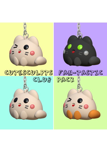 Sevimli Beyaz Kedi Anahtarlık modelleri