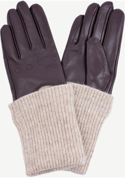 Bileği Trikolu Deri Eldiven