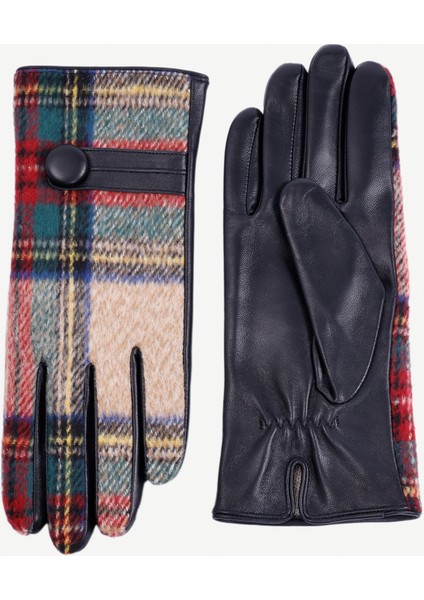 Ekose Kumaşlı Deri Eldiven fiyatları