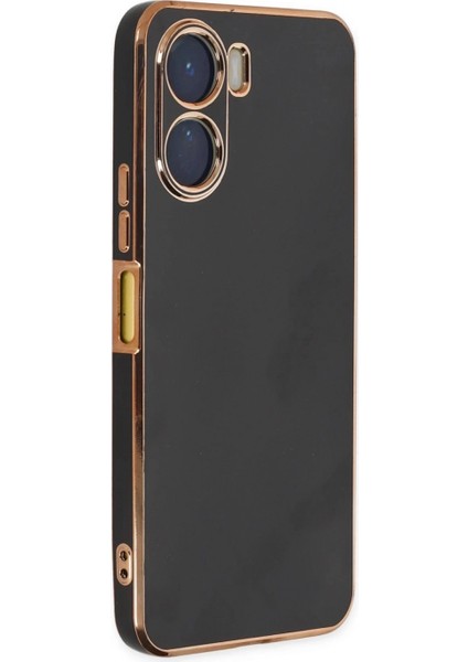 Vivo Y16 Kılıf Volet Silikon - Siyah