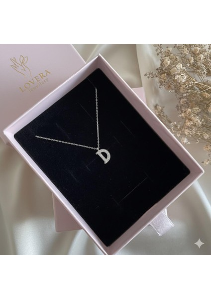 925 Ayar Gümüş D Harfli Harf Kolye | Kadın Zarif Hediyelik Takı Şık Doğum Günü Hediyesi D Harfi