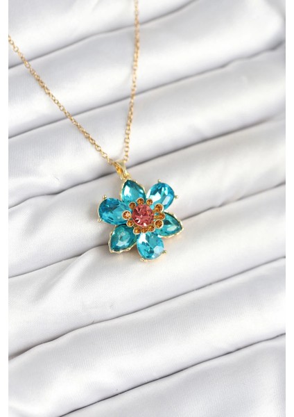 316L Çelik Zincirli Mi Çiçek Model Kadın Kolye