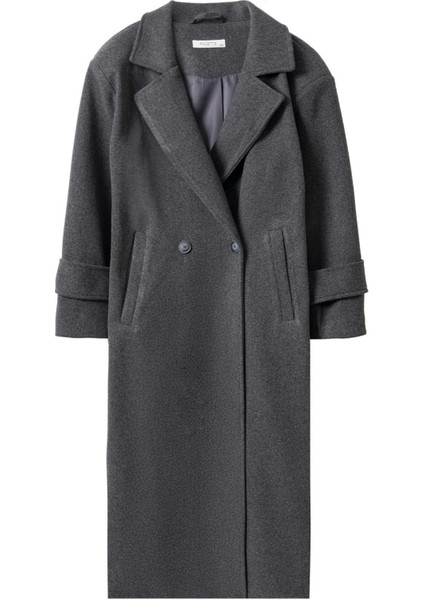 Linea Apoletli Uzun Kaşe Kaban Antrasit