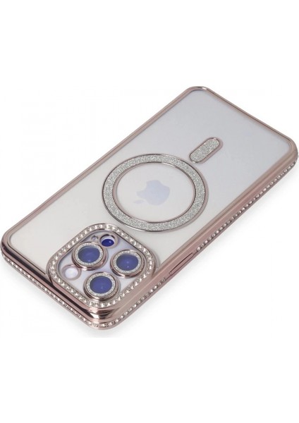 iPhone 15 Pro Max Kılıf Joke Simli Magneticsafe Kılıf - Pembe fiyatları