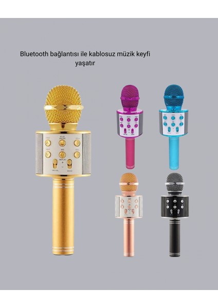 Kablosuz Bluetooth Karaoke Mikrofon Yankı Efektli fiyatları