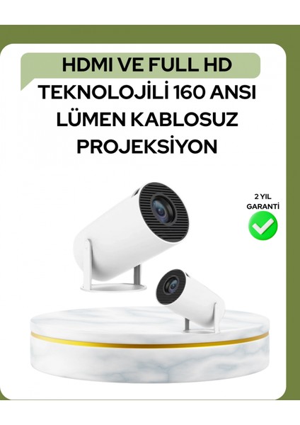 Ultra Pro Full Hd ve 4K Destekli 130 Inç Projeksiyon Cihazı