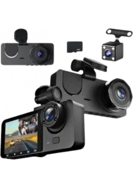 Gelişmiş G-Sensörlü Üçlü Araç Kamerası – 5” LCD Ekran ve Hareket Algılama modelleri