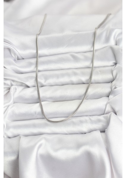 316L Çelik Zincir Gümüş Renk 60 cm Yılan Zincir Kadın Kolye fiyatları