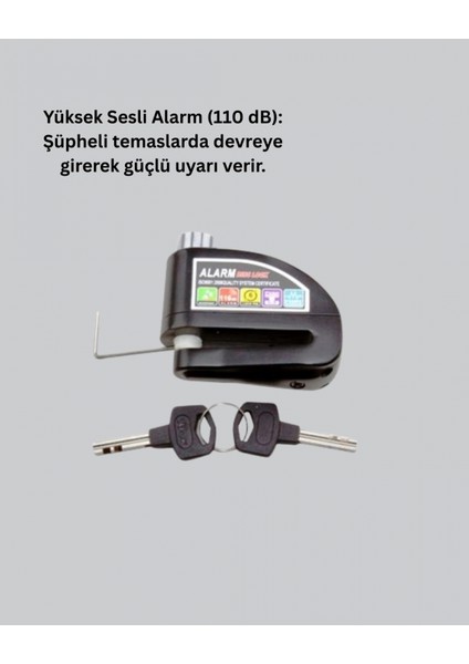 Titreşim Sensörlü Alarm Disk Kilidi Motosiklet Scooter Bisiklet fiyatları