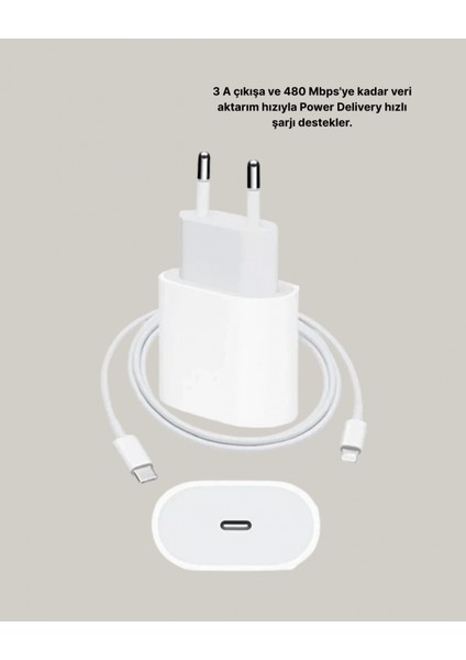 iPhone ve iPad Uyumlu 20W Güvenli Usb-C Hızlı Şarj Adaptörü fırsatları