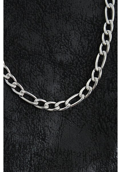 316L Çelik Kalın Figaro Zincir Model Gümüş Renk Erkek Kolye fiyatları