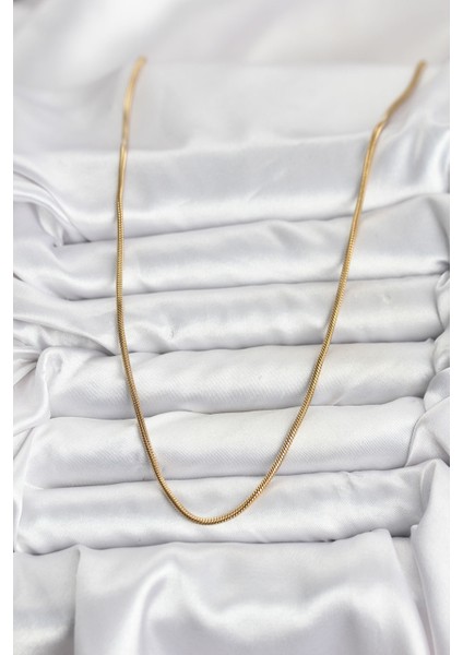 316L Çelik Zincir Gold Renk 60 cm Yılan Zincir Kadın Kolye fiyatları