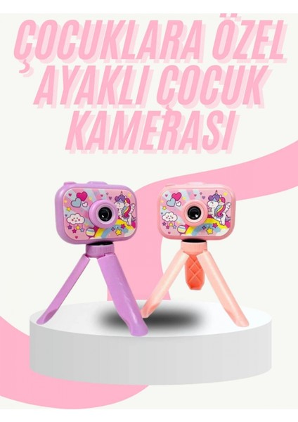 Çocuk Için Eğitici Video Kamera Ayaklı Mini Fotoğraf Makinesi