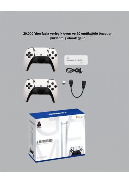 HDMI Çıkışlı Kablosuz 2 Kollu 4K Retro Oyun Kutusu fiyatları