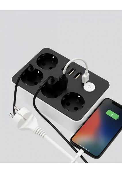 7 Cihazı Aynı Anda Destekleyen 3 USB Portlu 4’lü Priz indirimleri