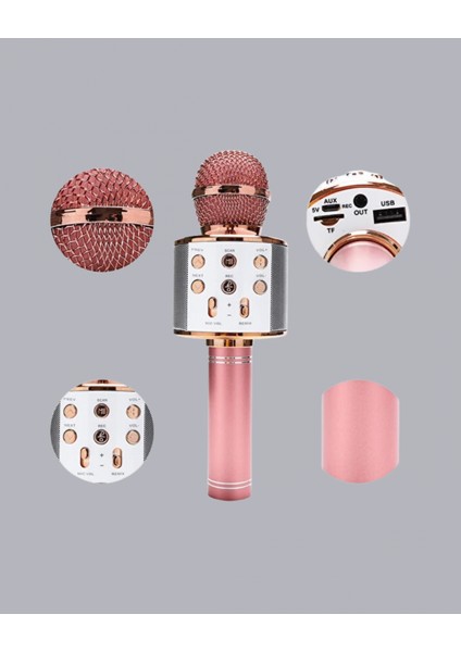 Taşınabilir Karaoke Mikrofon – Bluetooth, USB ve Aux Girişli fırsatları