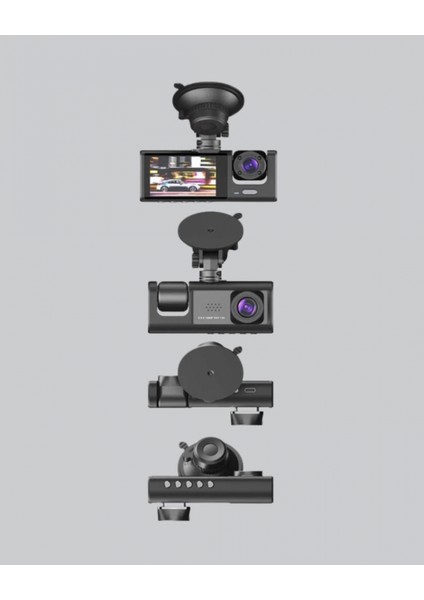 Full Hd Üç Kameralı Araç Kamerası 170° Geniş Açılı ve Park Destekli fiyatları