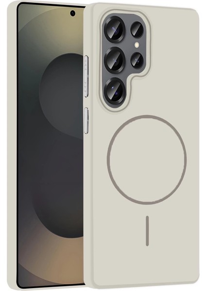 Joko Samsung Galaxy S25 Ultra Broş Magsafe Kapak - Krem