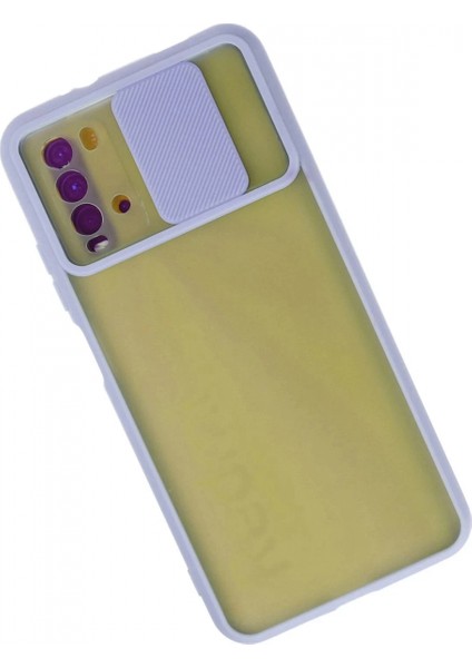 Xiaomi Redmi 9t Kılıf Palm Buzlu Kamera Sürgülü Silikon - Lila fiyatları