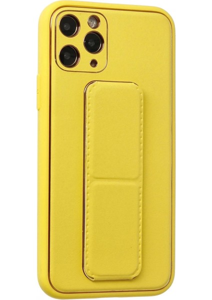iPhone 11 Pro Kılıf Coco Deri Standlı Kapak - Sarı fiyatları