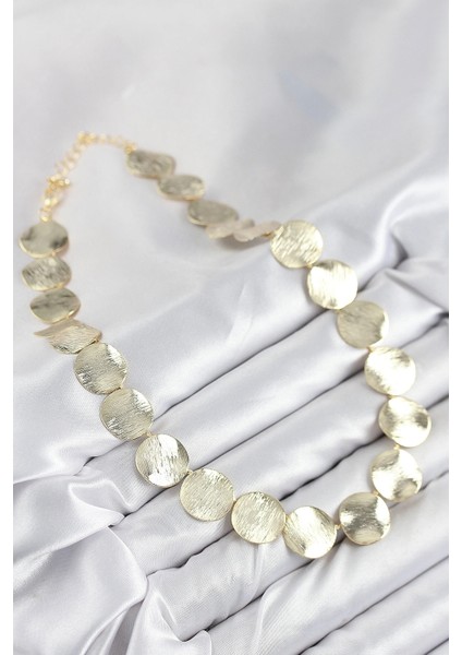 Pirinç Sıralı Para Model Gold Renk Kadın Kolye fiyatları