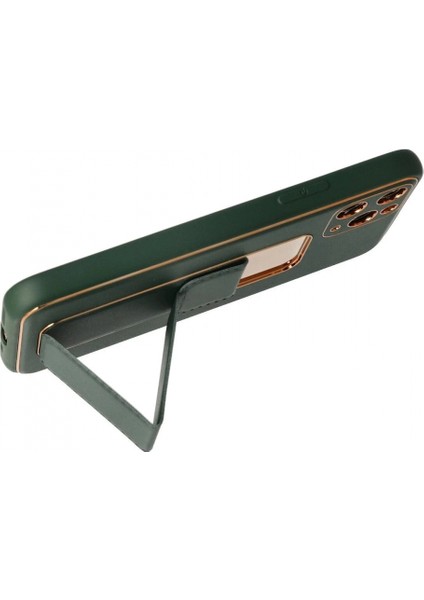 iPhone 11 Pro Kılıf Coco Deri Standlı Kapak - Yeşil modelleri