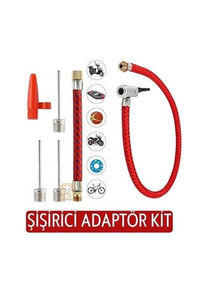 El Ayak Pompaları Iğne Hortum Şişirme Kiti