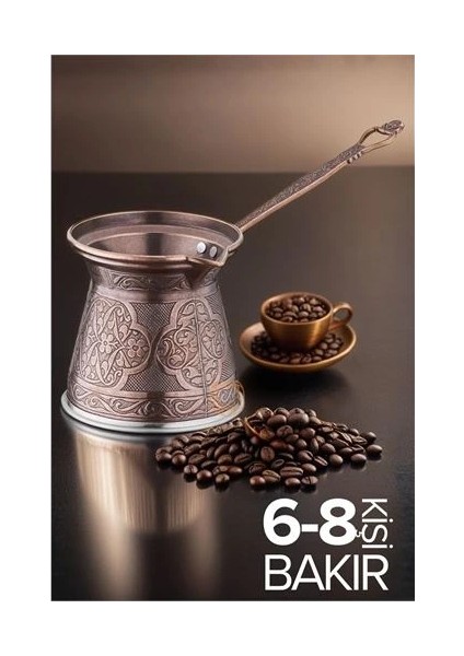6-8 Kişilik Xl Bakır Cezve Indüksiyon Tabanlı