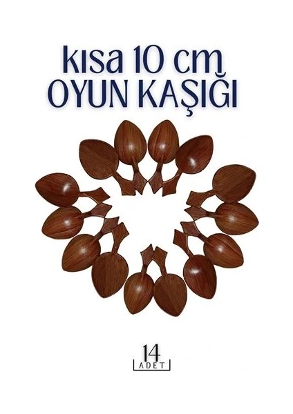Kısa Oyun Kaşığı 14 Adet